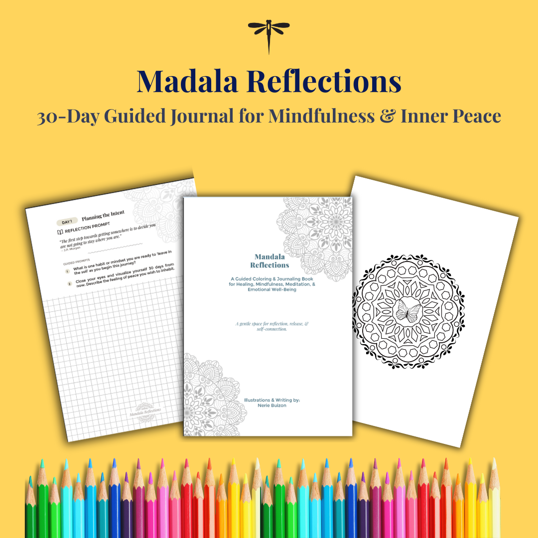 Mandala Reflections: 30-Day Guided Coloring & Mindfulness Journal – A Self-Care Workbook