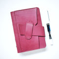 Asymmetria Leather Journal – Handmade Maroon Journal, Fountain Pen Friendly