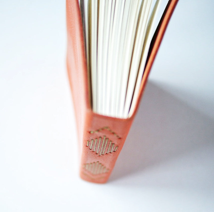 Flora Handbound Leather Journal – Handmade, Pyrographed Cover