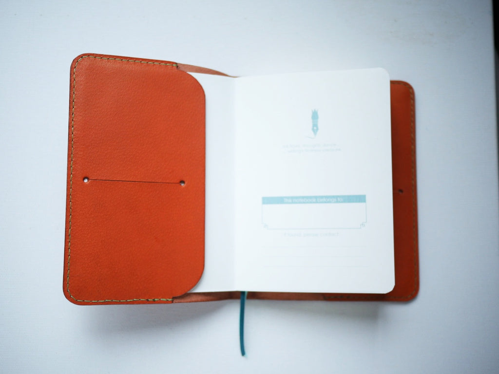 Flora Refillable Leather Journal Cover – Hand-Pyrographed, Insert Included