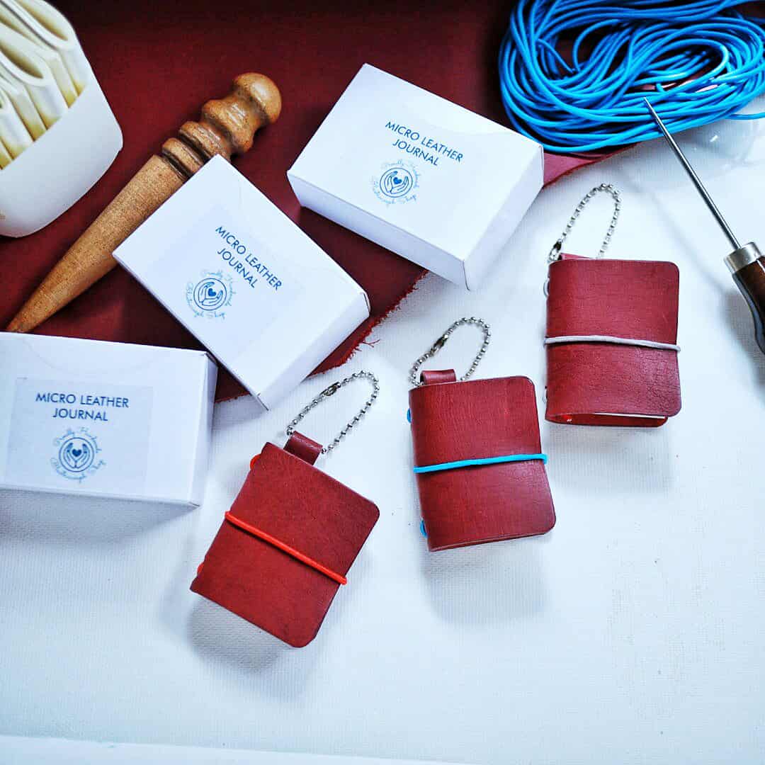 Handcrafted Micro Leather Journals with Refillable Inserts
