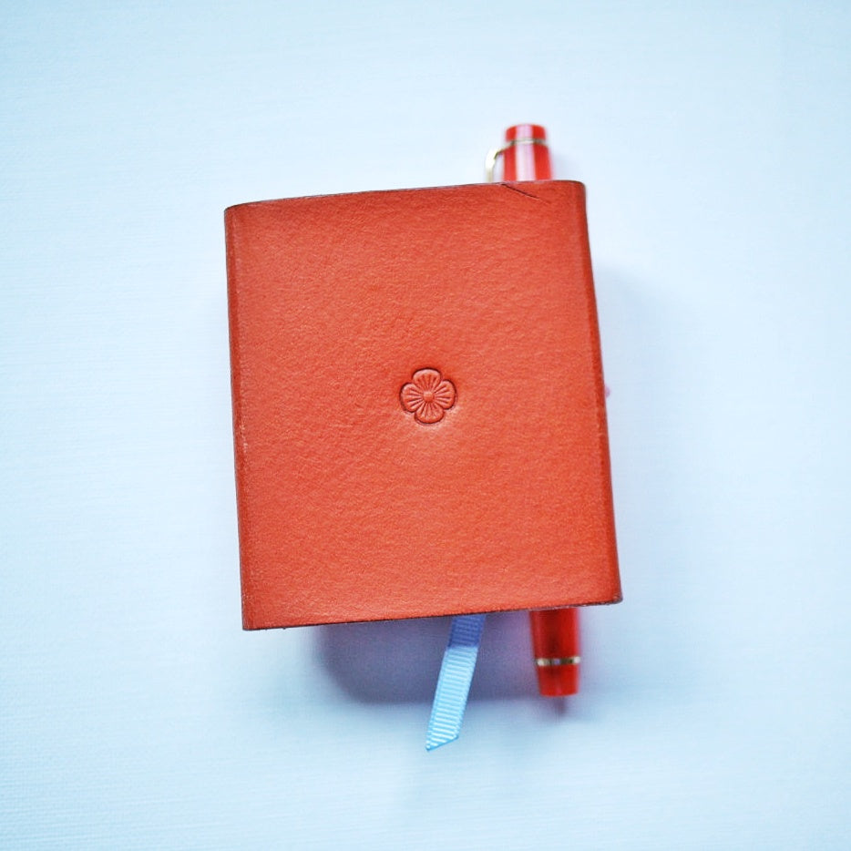 One-of-a-Kind: Handcrafted Buffalo Leather Mini Refillable Journal – Agate Edition